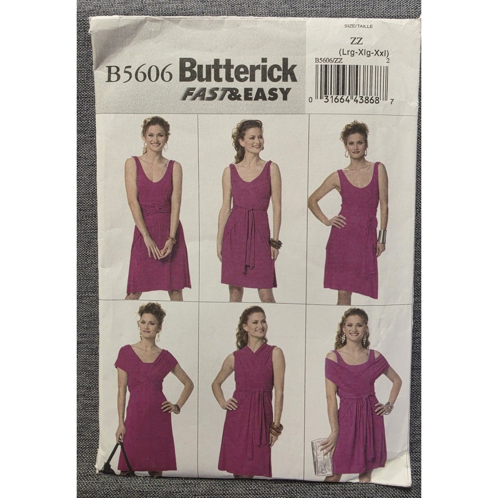 Butterick Fast & Easy #B5606 Size ZZ Misses' Dress XS-XXL